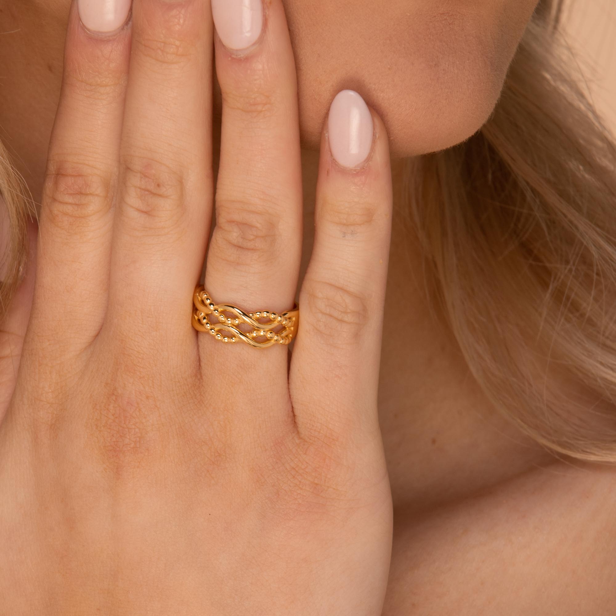 Weave Open Ring Gold