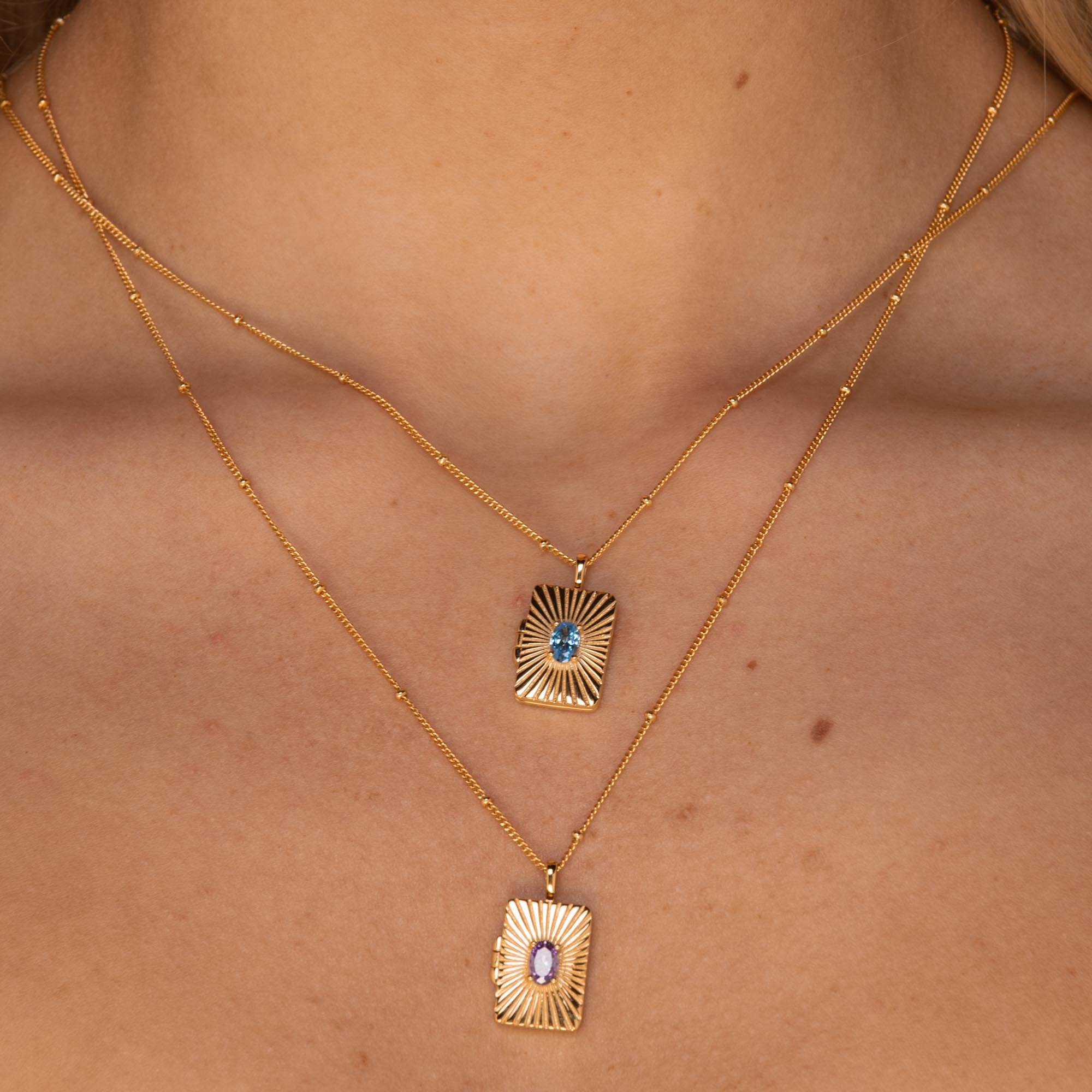 I am Worthy Locket Necklace Gold