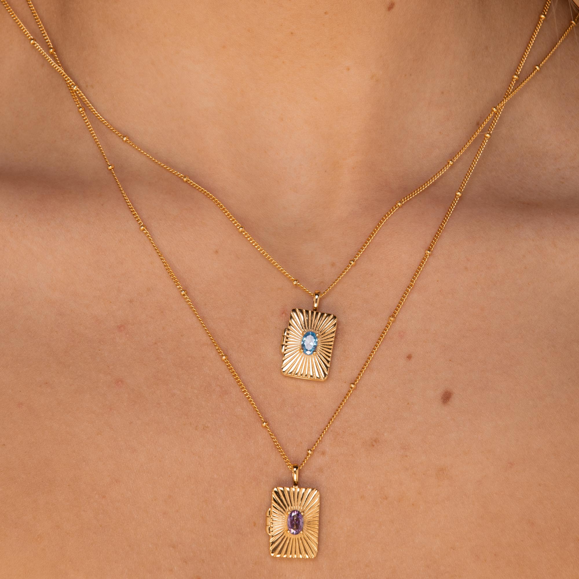 I am Worthy Locket Necklace Rose Gold