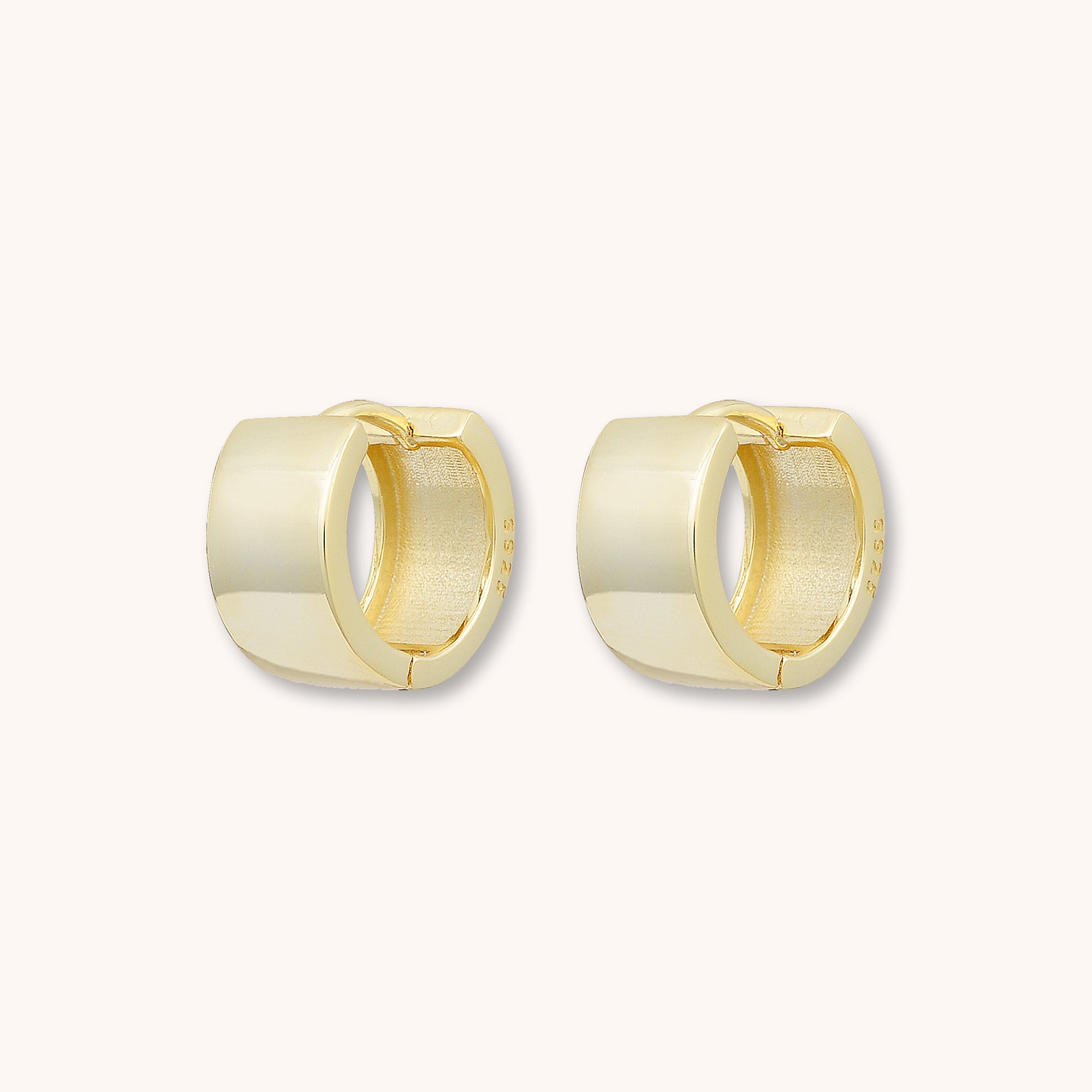 Chunky Huggie Earrings Gold