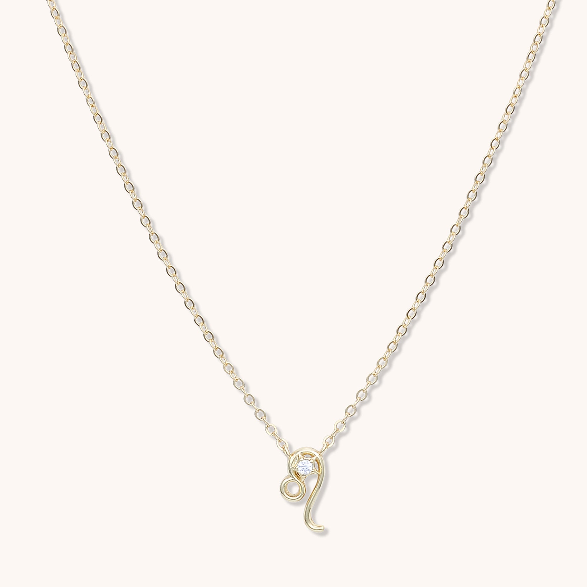 Leo Star Sign Necklace Gold