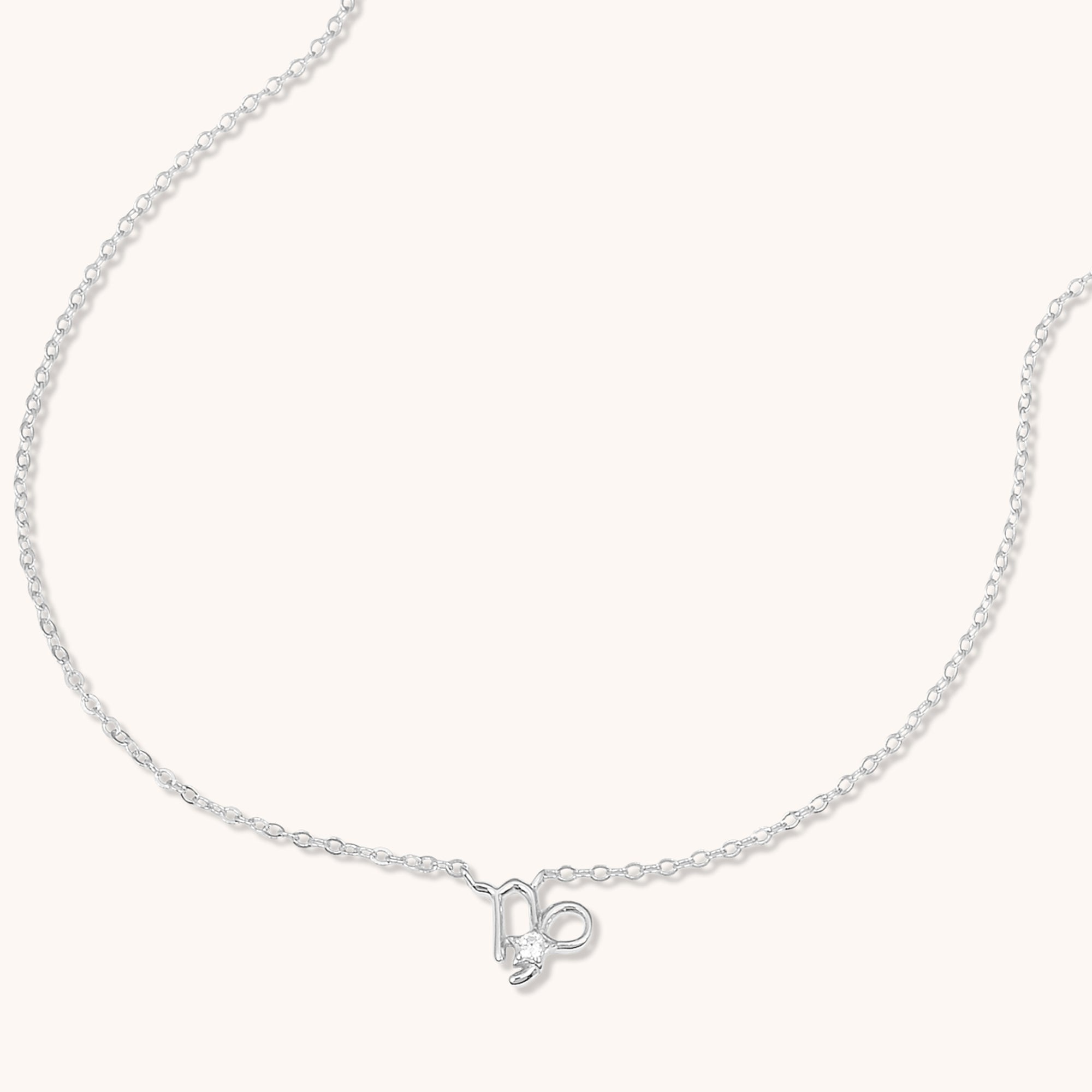 Capricorn Star Sign Necklace Silver