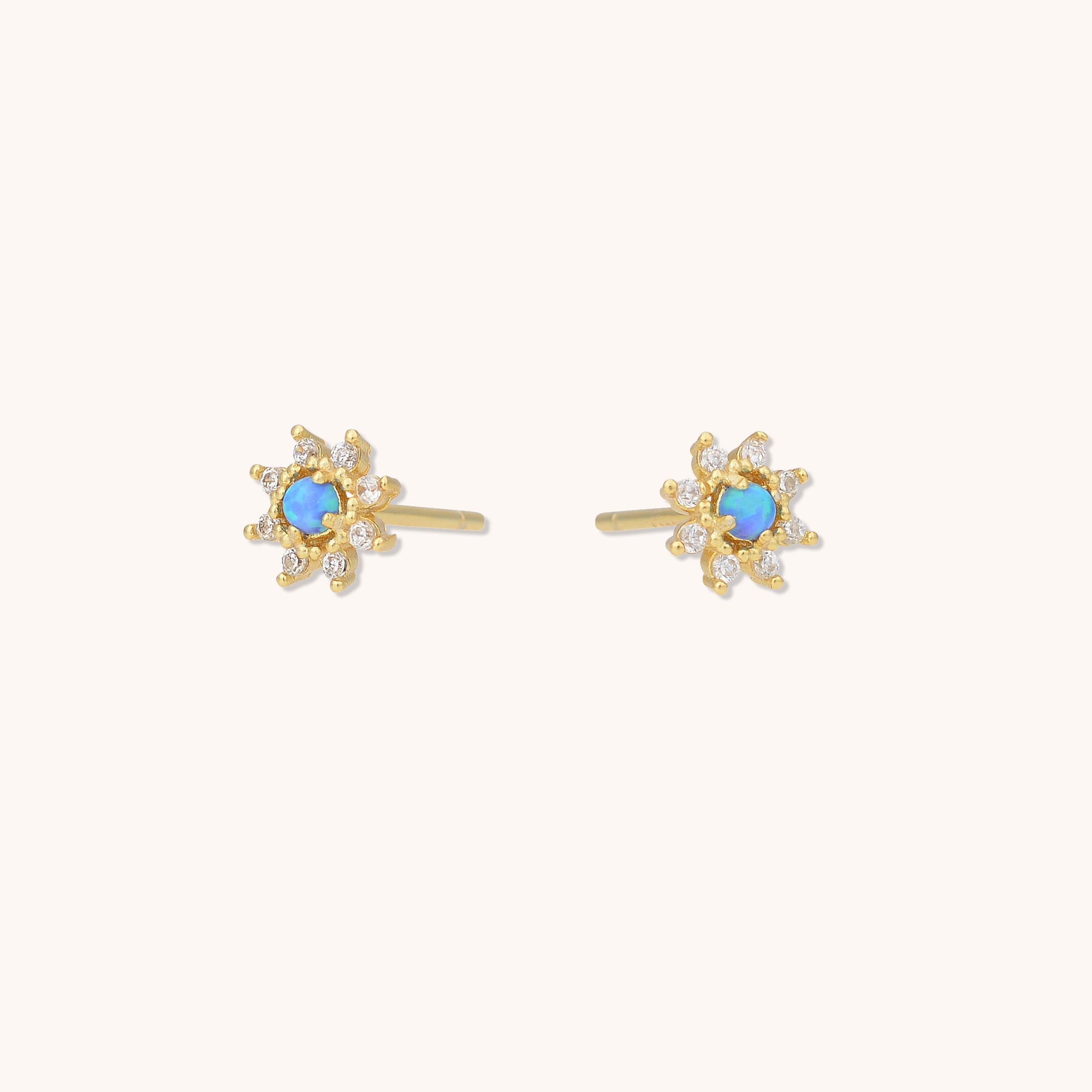 Nebula Opal Earrings Gold