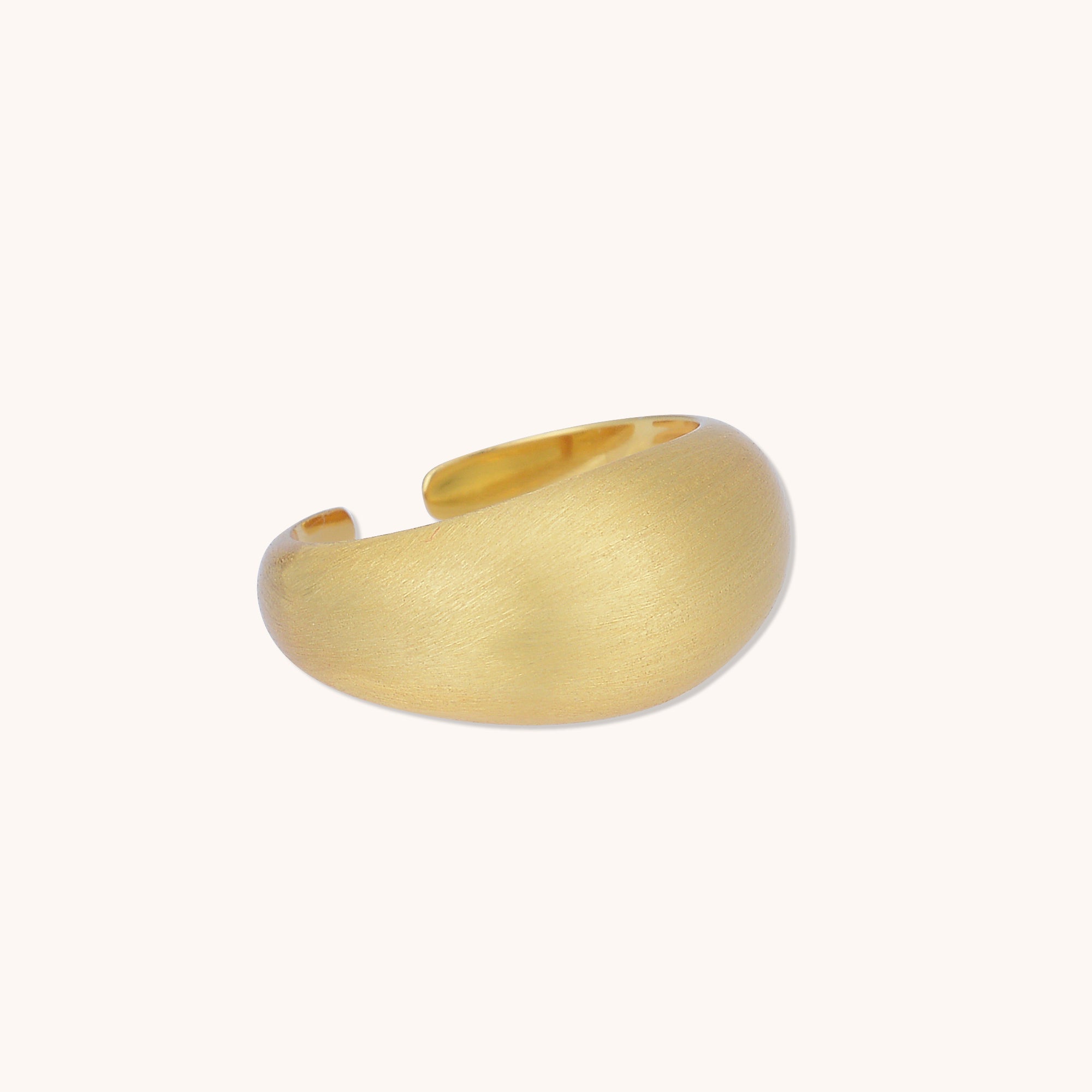 Matte Dome Open Ring Gold