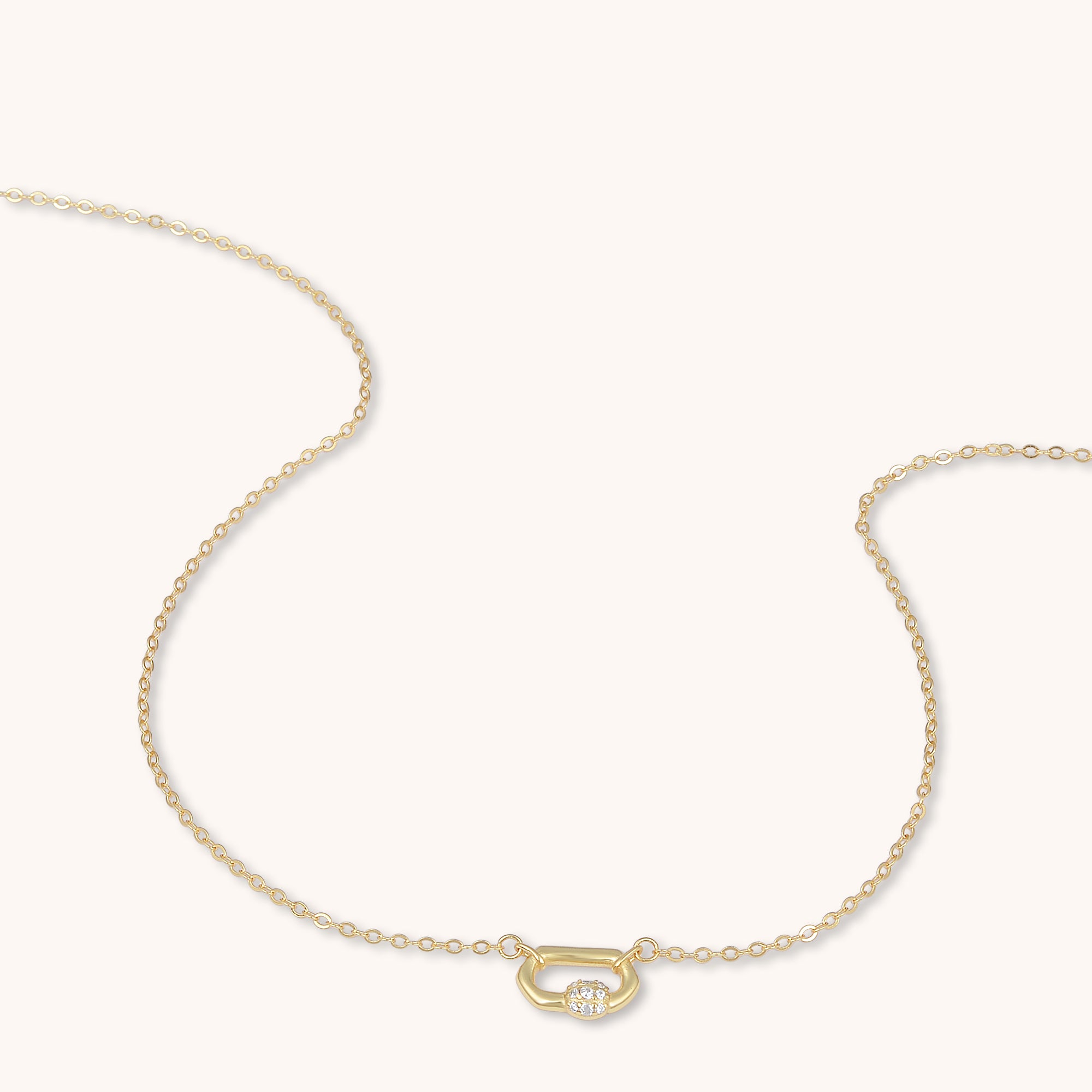 Solitude Bond Sapphire Necklace Gold