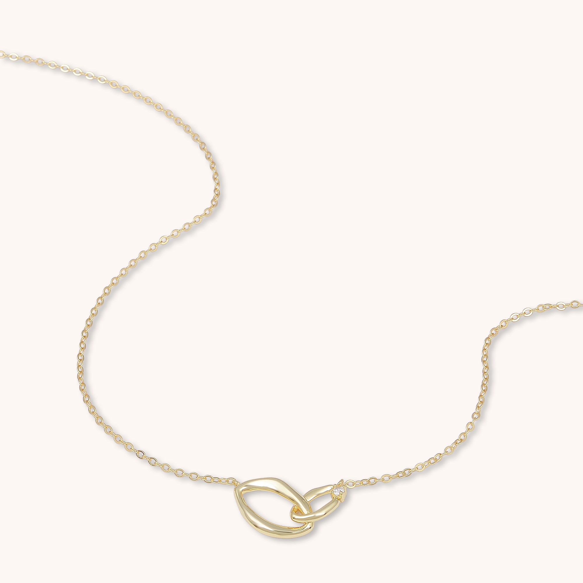 Infinity Bond Sapphire Necklace Gold