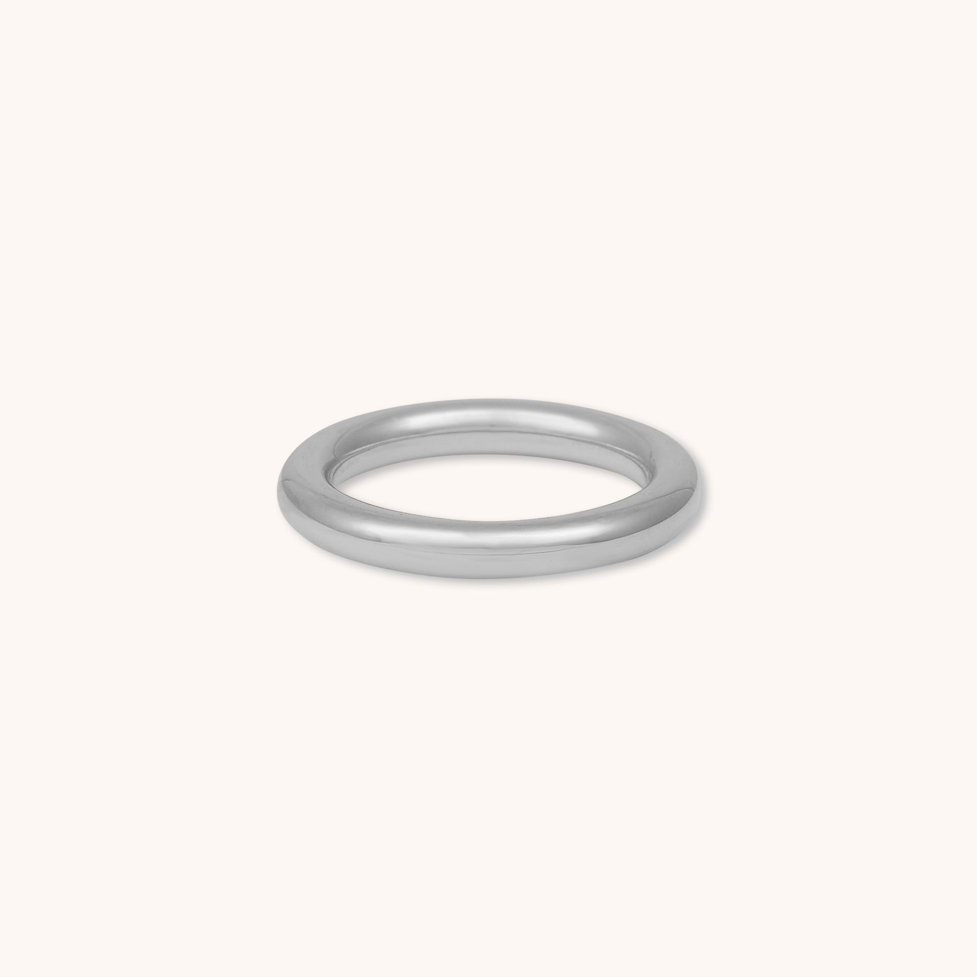 Serene Stacking Ring Band Silver