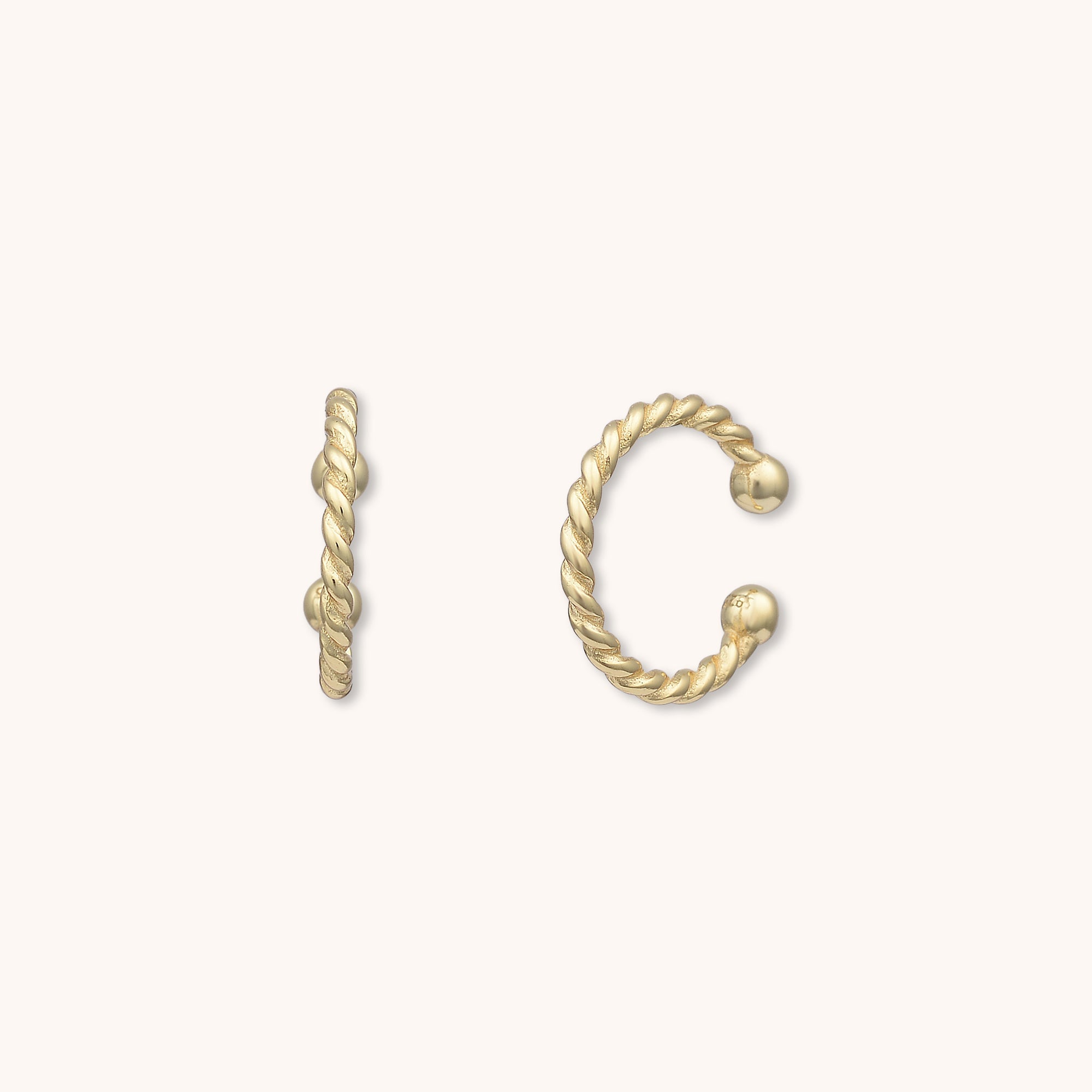 Twist Ear Cuff Earrings Gold