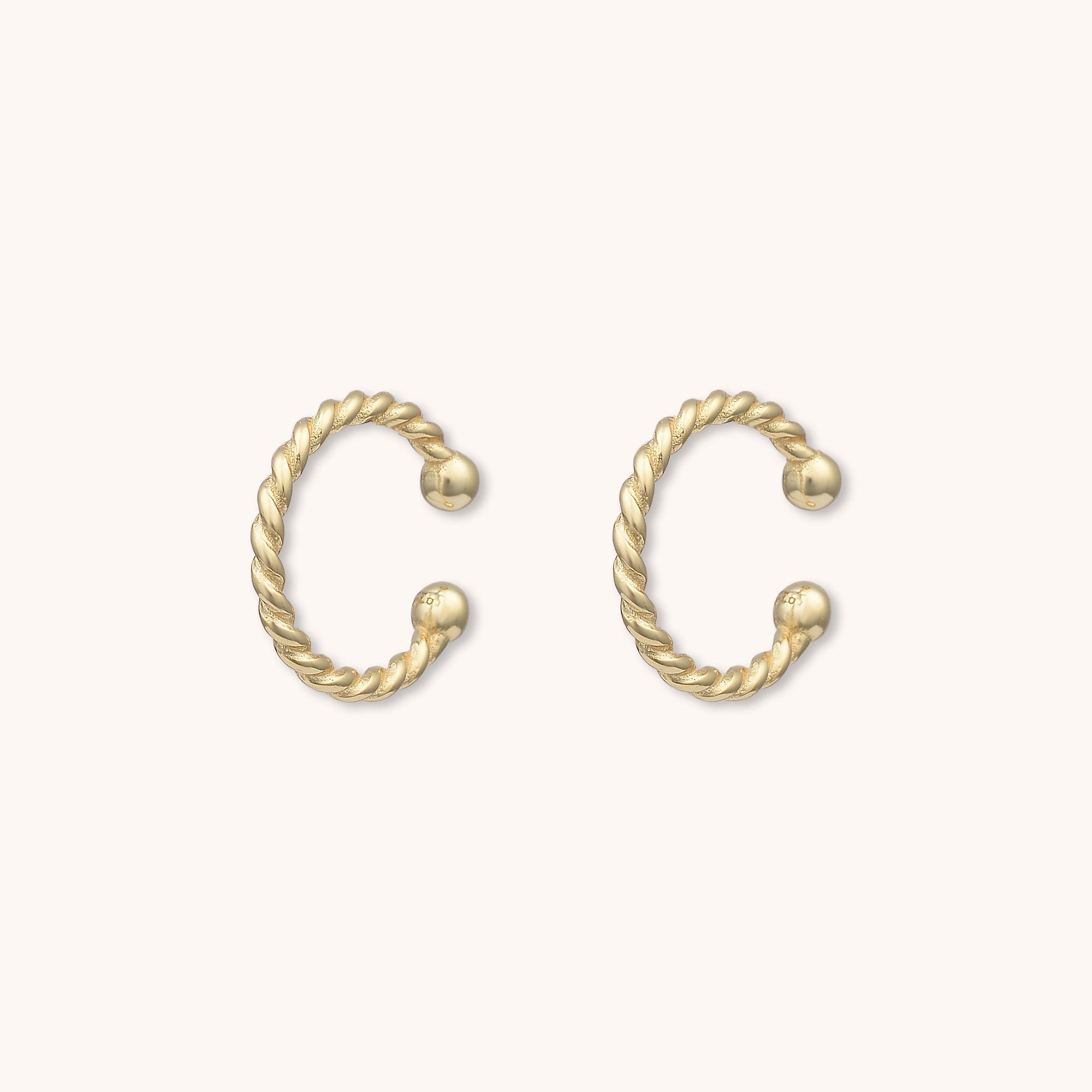 Twist Ear Cuff Earrings Gold